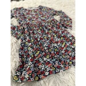 Navy Blue and Floral Dress